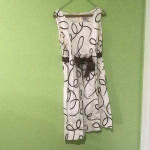 White and brown dress